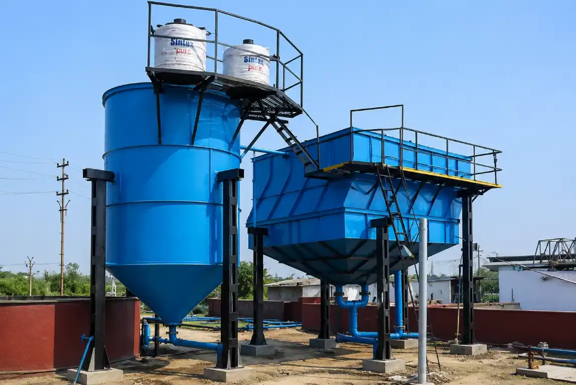 Commissioned oily wastewater treatment system